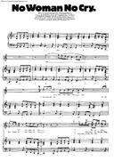 No Woman No Cry - Bob Marley - PDF Piano Sheet Music Free