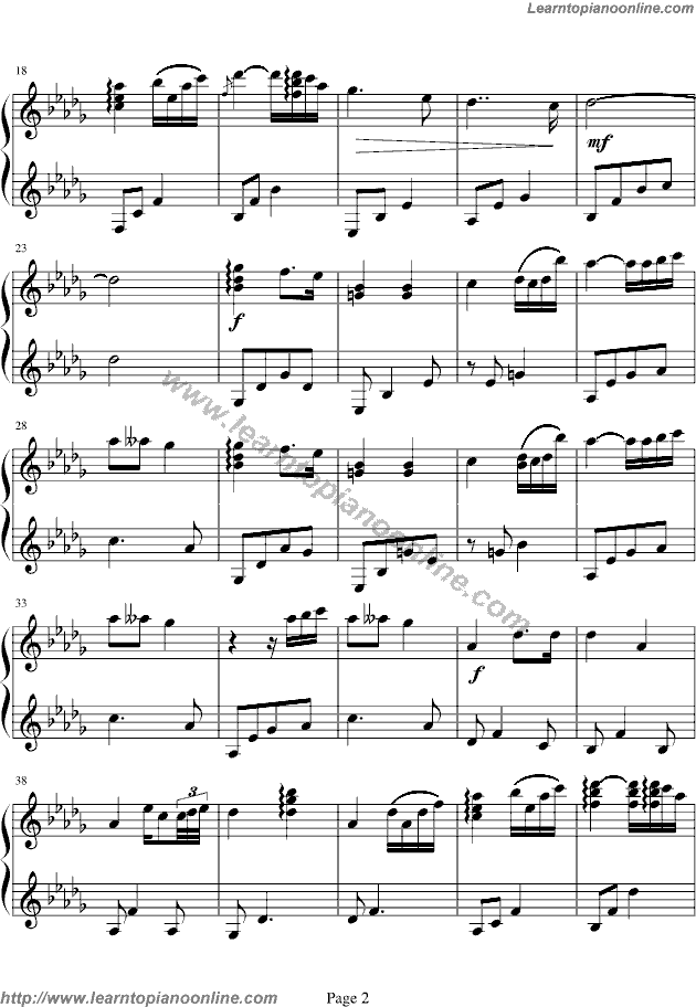 Wedding by Daydream Piano Sheet Music Free