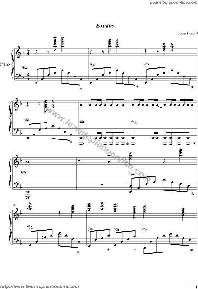 Exodus by Maksim Mrvica Piano Sheet Music Free