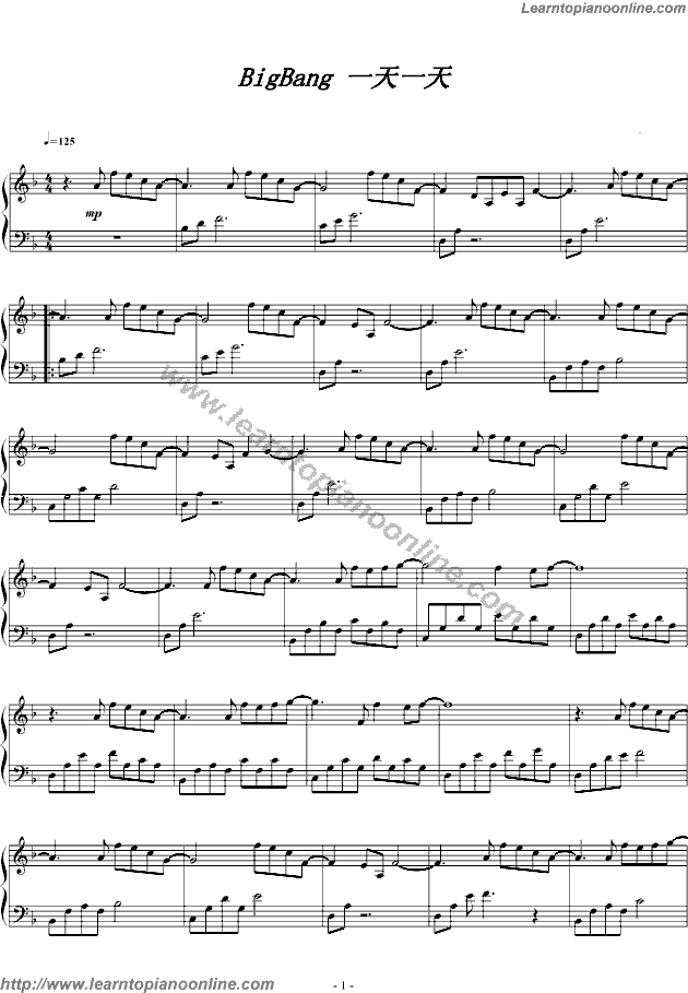 BigBang by BigBang Piano Sheet Music Free