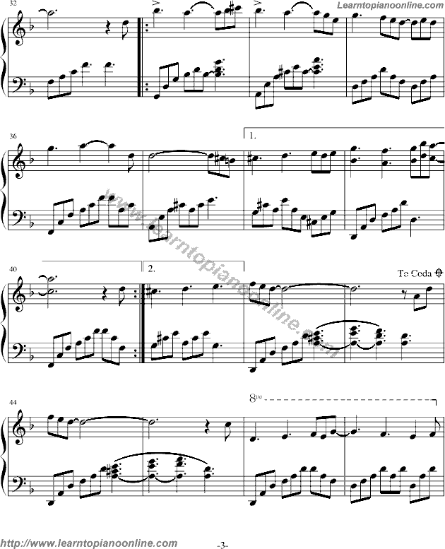 Felitsa by Yanni Piano Sheet Music Free