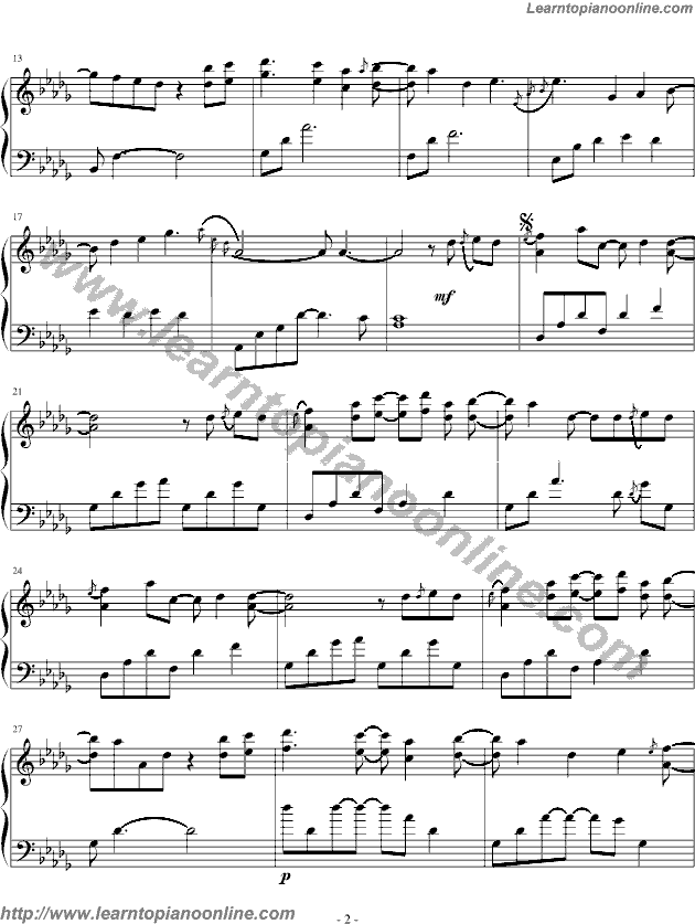 May be by Yiruma Free Piano Sheet Music