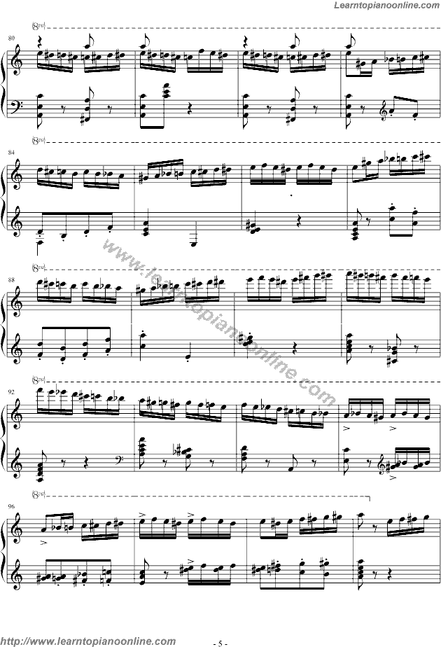 Flight Of The Bumble Bee by Maksim Mrvica Free Piano Sheet Music