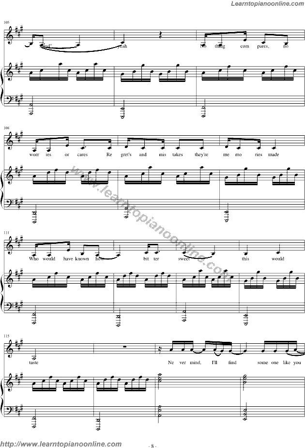 Adele - Someone Like You Piano Sheet Music Chords Tabs Notes Tutorial Score Free