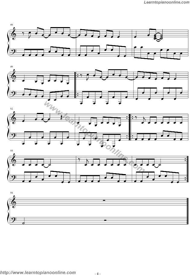 Lady GaGa - Poker Face Piano Sheet Music Free